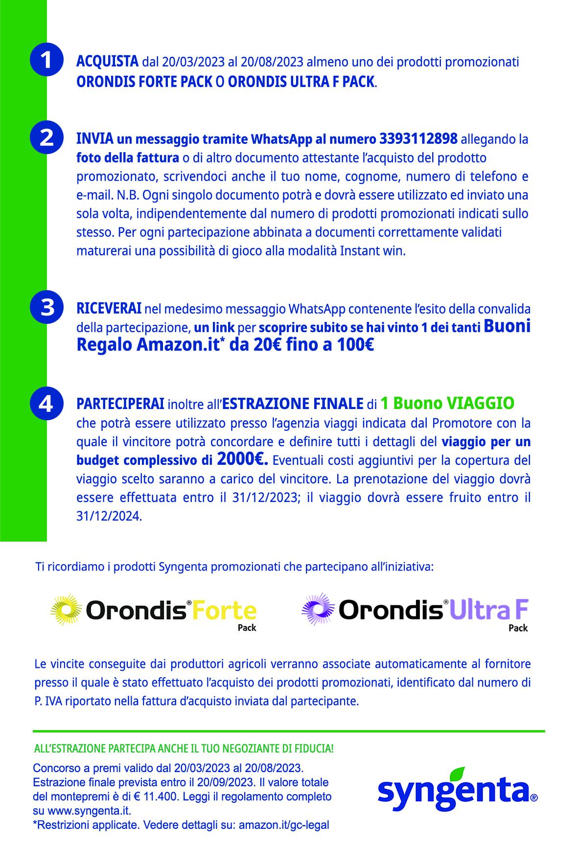 regolamento concorso Orondis